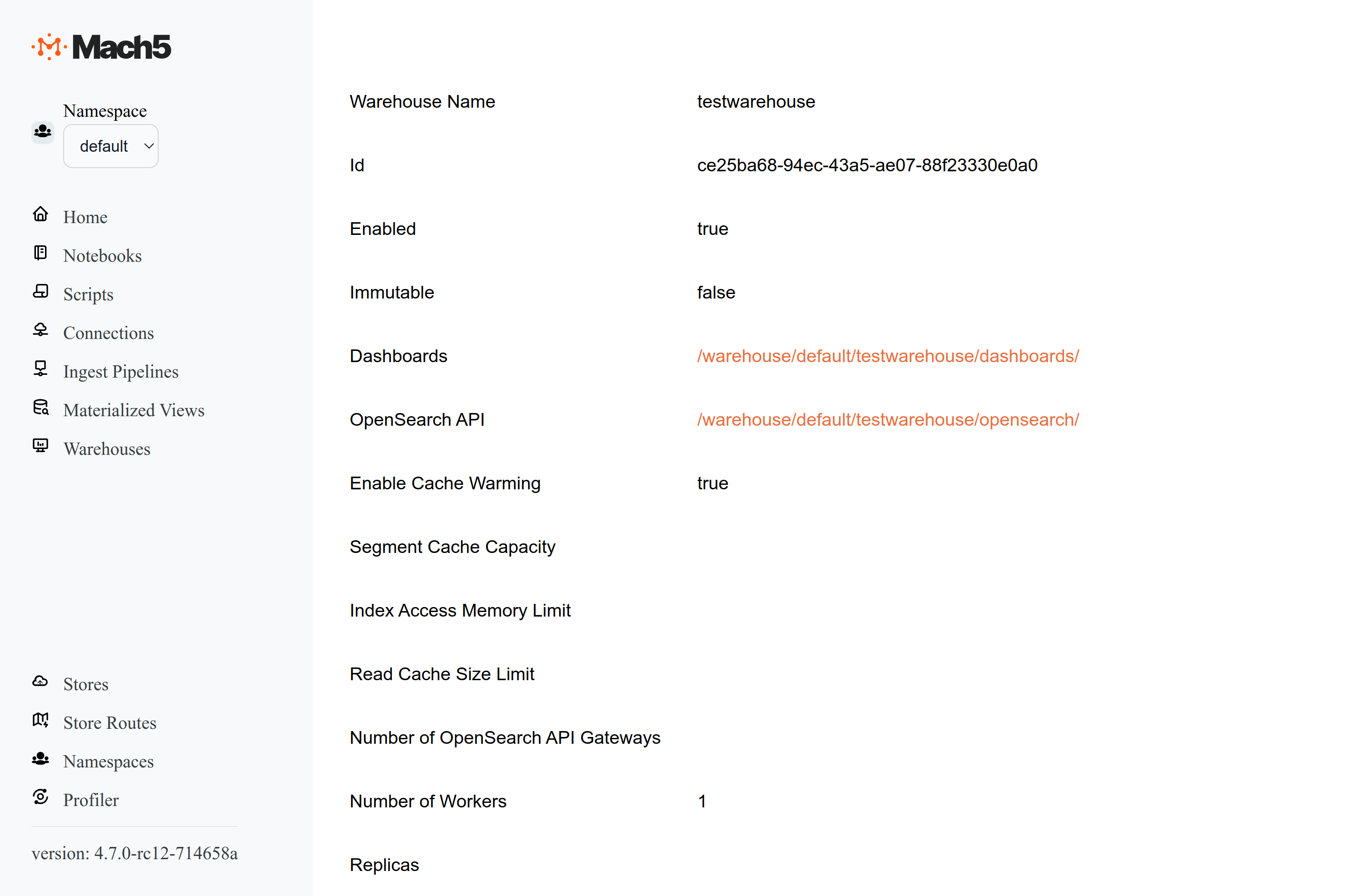disable warehouse front page
